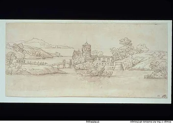 Paesaggio con castello