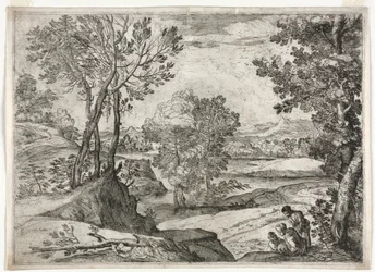 Paesaggio con una famiglia