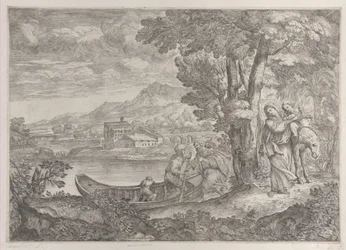 Paesaggio con la fuga in Egitto, 1626-80