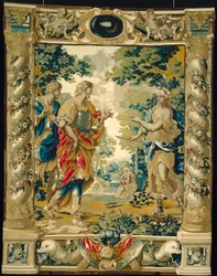 Venere dice a Enea e al suo amico Acate di andare a Cartagine, 1679