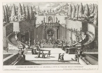 Fontana dei Draghi nei giardini di Villa d