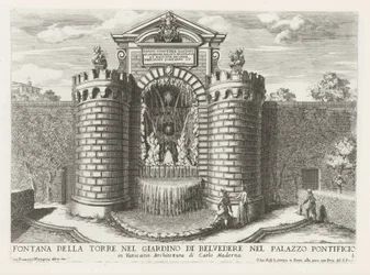 Fontana nei giardini vaticani