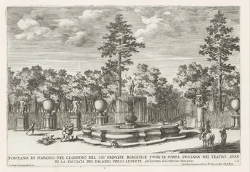 Fontana di Narciso nella Villa Borghese a Roma