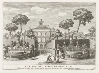 Fontane nei giardini della Villa Montalto Negroni a Roma
