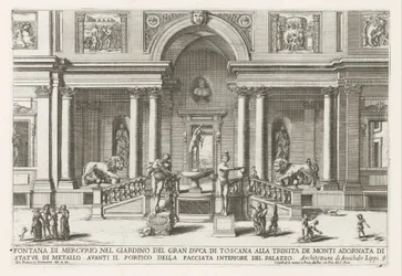 Loggia e giardino della Villa Medici a Roma (Le fontane nei palazzi e nei giardini di Roma)