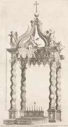 Vista isolata del Baldacchino di Bernini. Tavola 39 dall