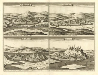 Castelli di Košice, Hatvan, Szolnok e Belgrado (Giovanni Giacomo De Rossi, 1683)