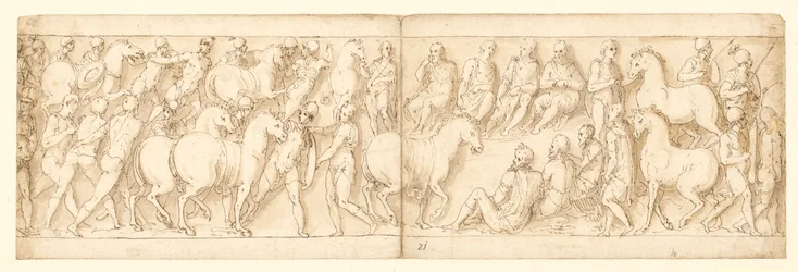 32 copie della Colonna di Marco Aurelio, Piazza Colonna a Roma