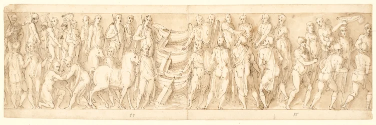La resa dei Sarmati (LIII); I Germani sono condotti attraverso il Danubio (LIX); I Germani accusati dai Sarmati davanti a Marco Aurelio (LX); inizio di una scena di decapitazione (LXI)