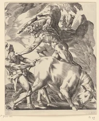Ercole combatte con Caco