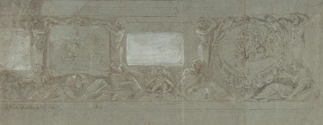 Progetto per una decorazione murale con il sacrificio di Abramo e la fuga in Egitto, ca. 1600-1647