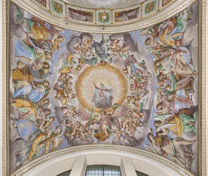 Dio in gloria e angeli musicisti