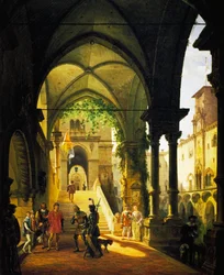 Luigi XI al Castello di Barolo di Giovanni Migliara