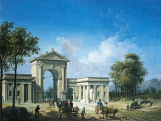 Veduta di Porta Nuova a Milano, di Giovanni Migliara
