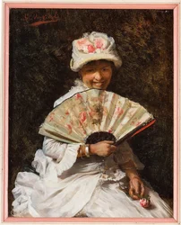 Dama con ventaglio