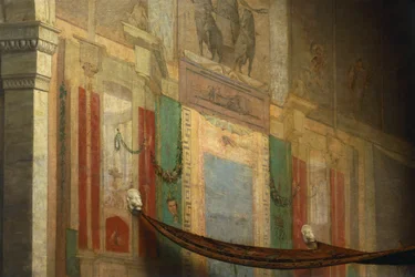 Vendetta di Poppea, (dettaglio) di Giovanni Muzzioli (1854-1894), olio su tela