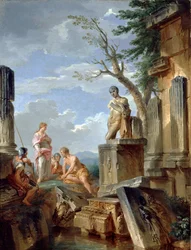 Rovine con una Sibilla e altre figure, c1720