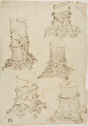 Schizzi di capitelli corinzi