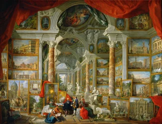Galleria di quadri con vedute della Roma moderna - Roma moderna