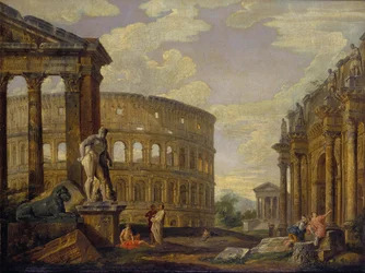 Paesaggio con Ercole e rovine dell