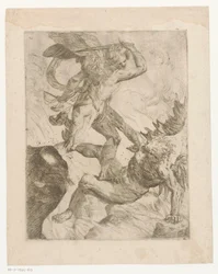Arcangelo Michele in lotta con il diavolo