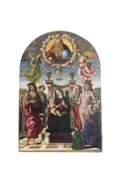 Madonna col bambino in trono con santi