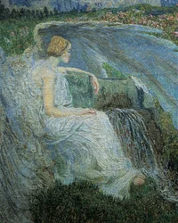 Amore alla fontana della vita o amanti alle sorgenti della vita, dettaglio