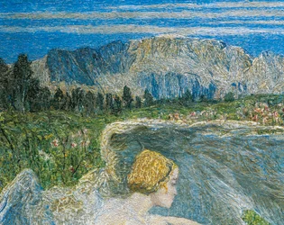 Amore alla fonte della vita o Amanti alle sorgenti della vita, di Giovanni Segantini (dettaglio)