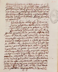 Pagina manoscritta di un trattato di musica di Giovanni Spataro