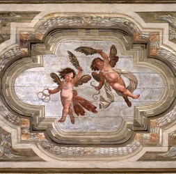 Cupidi, volta della Sala delle Virtù Teologali