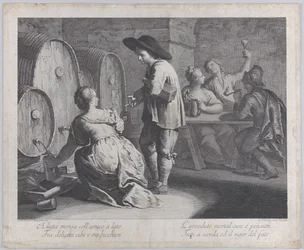 Una barista che riempie boccali..., 1760-70