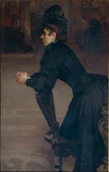 La vedova di Giovanni Zangrando, olio su tela