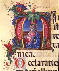 Ms 542 f.31r Iniziale istoriata 