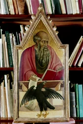 San Giovanni Evangelista raffigurato con il suo simbolo, un