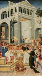 La testa di San Giovanni Battista portata davanti a Erode