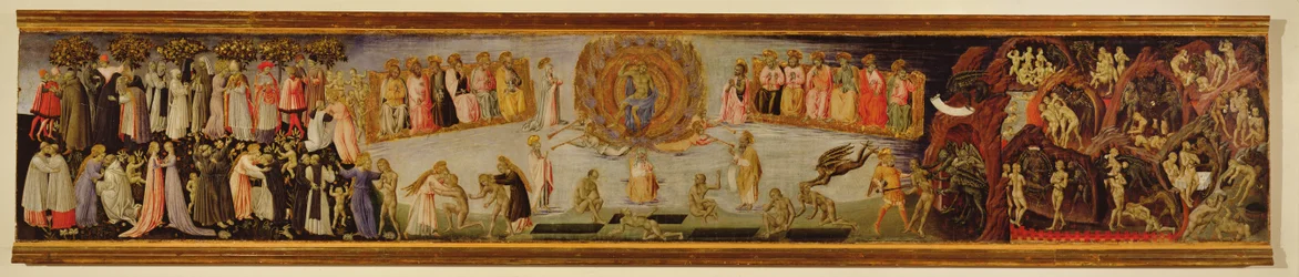 Il Giudizio Universale, predella che raffigura Paradiso e Inferno