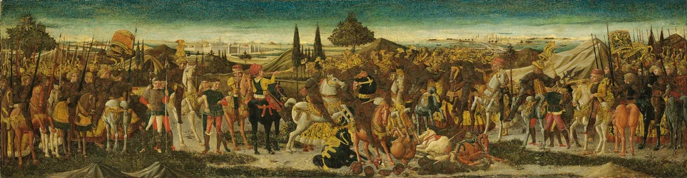 Scena di battaglia, dal fronte di un cassone