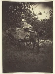 Contadina che cavalca l