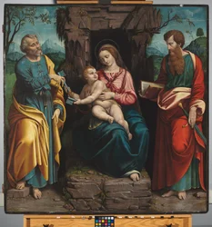 La Vergine con il Bambino e i santi Pietro e Paolo, 1540-70 circa (olio su tavola)