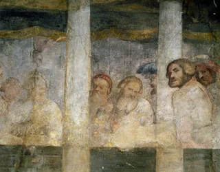 Dettaglio di un affresco di Romanino Girolamo, Chiesa di Sant