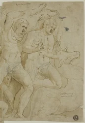 Rilievo di sarcofago antico con le fatiche di Ercole