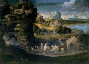 Paesaggio con maghi