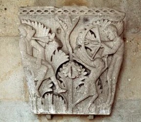 La morte di Caino (capitello scolpito)