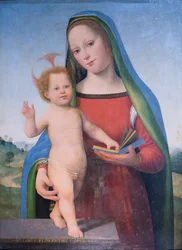 Madonna e Bambino in un paesaggio