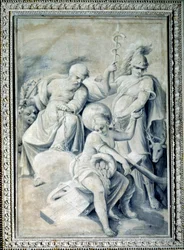 Allegoria della prudenza e del valore che tengono incatenata la fortuna