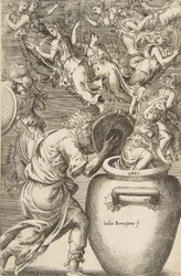 Epimeteo apre il vaso di Pandora