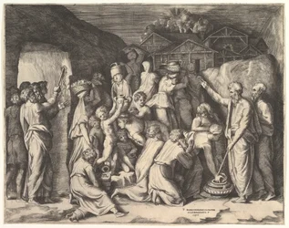 Mosè che Dice agli Israeliti di Raccogliere la Manna e Mosè che Colpisce la Roccia