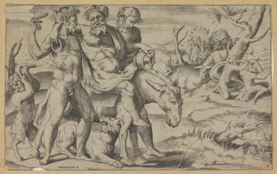 Silenus che cavalca un asino