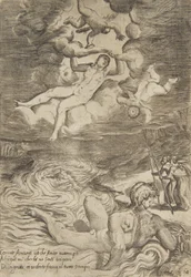 Venere che cade con putti tra le nuvole, da 