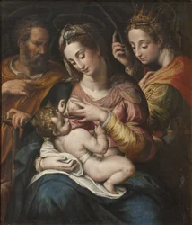 La Sacra Famiglia e Santa Caterina